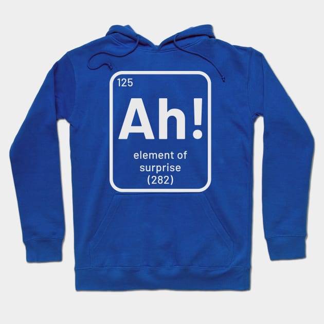 Ah!!! Element of surprise Blue Hoodie by Km Singo